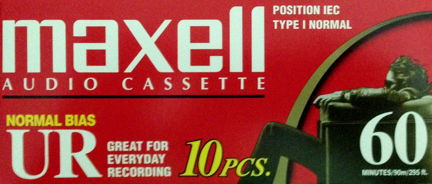 Maxell ur-60 audio cassette- scatola da 10