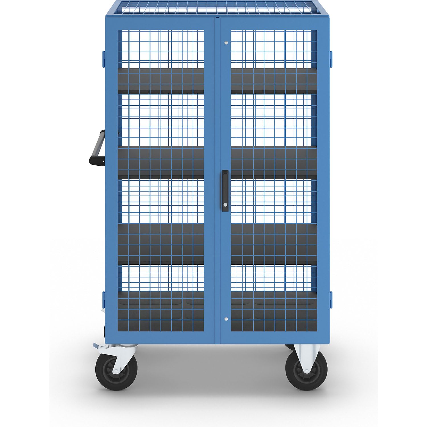 eurokraft | Etagenwagen | Doppelflügeltür | 3 Etagenböden | lichtBlau