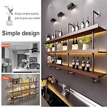Amazon｜ワインボトルのディスプレイラック、 ワイングラスホルダー