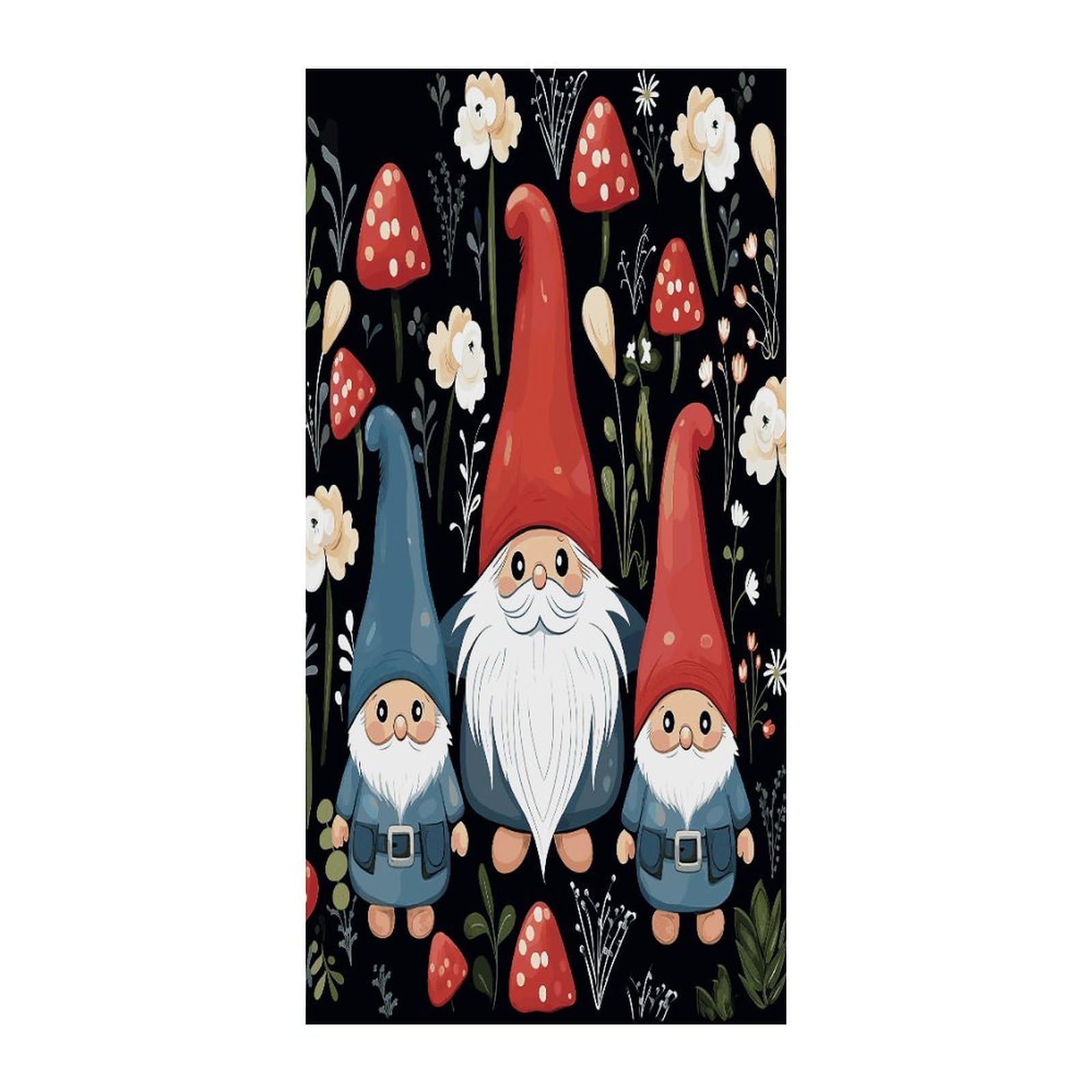 Fekiloot Style Cute Gnomes Door Curtain Room Divider Curtains