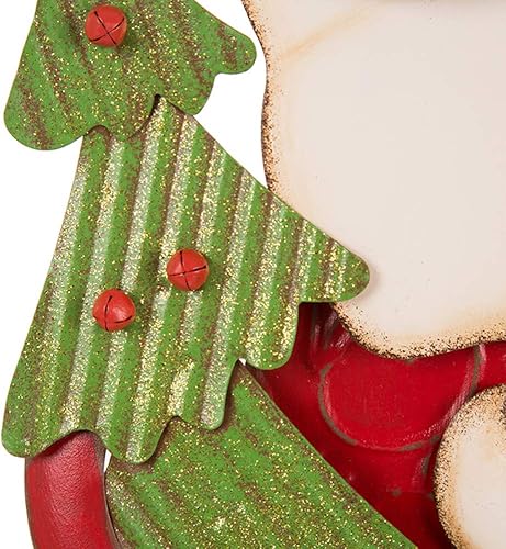 Miniatura 8 de glitzhome Estacas de jardín de Papá Noel de 36 pulgadas de alto, letrero de metal para jardín, adornos de Navidad, estacas de patio, decoración de