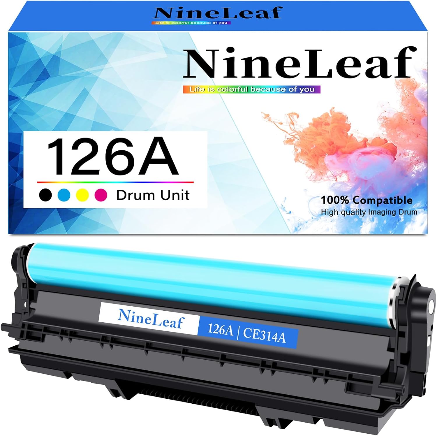 NineLeaf 1 Pack Compatible Drum Unit Replacement for HP 126A CE314A Work for Laser Jet CP1025 CP1025nw Pro M275nw Color MFP M175nw M176nw M177fn M177fw Printer