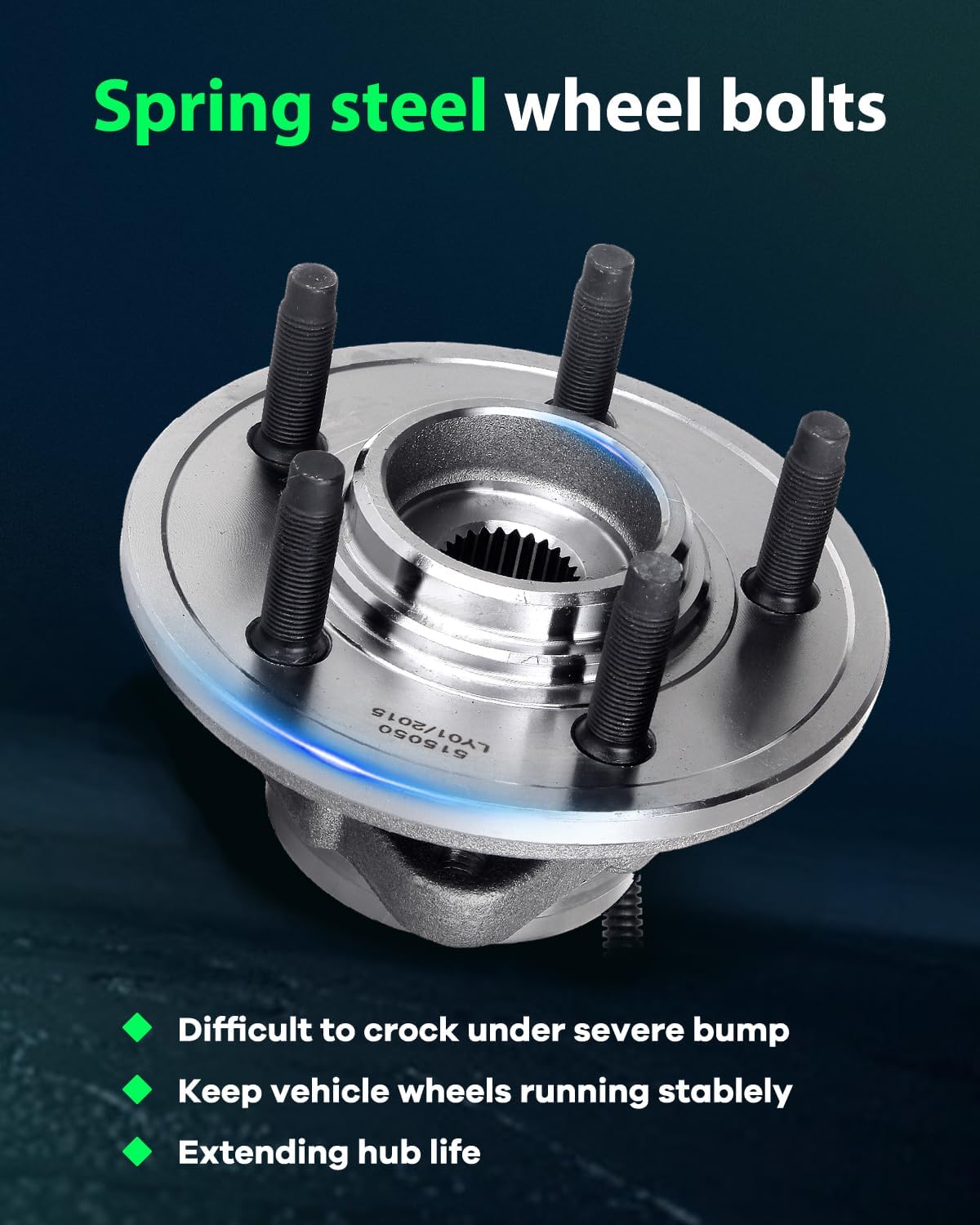 SCITOO 1x Wheel Hub Bearing Assembly Front 515050 fit for Ford EXPLORER 2002-2005 for Lincoln AVIATOR 2003-2005 for Mercury MOUNTAINEER 2002-2005 5 Lugs W/ABS