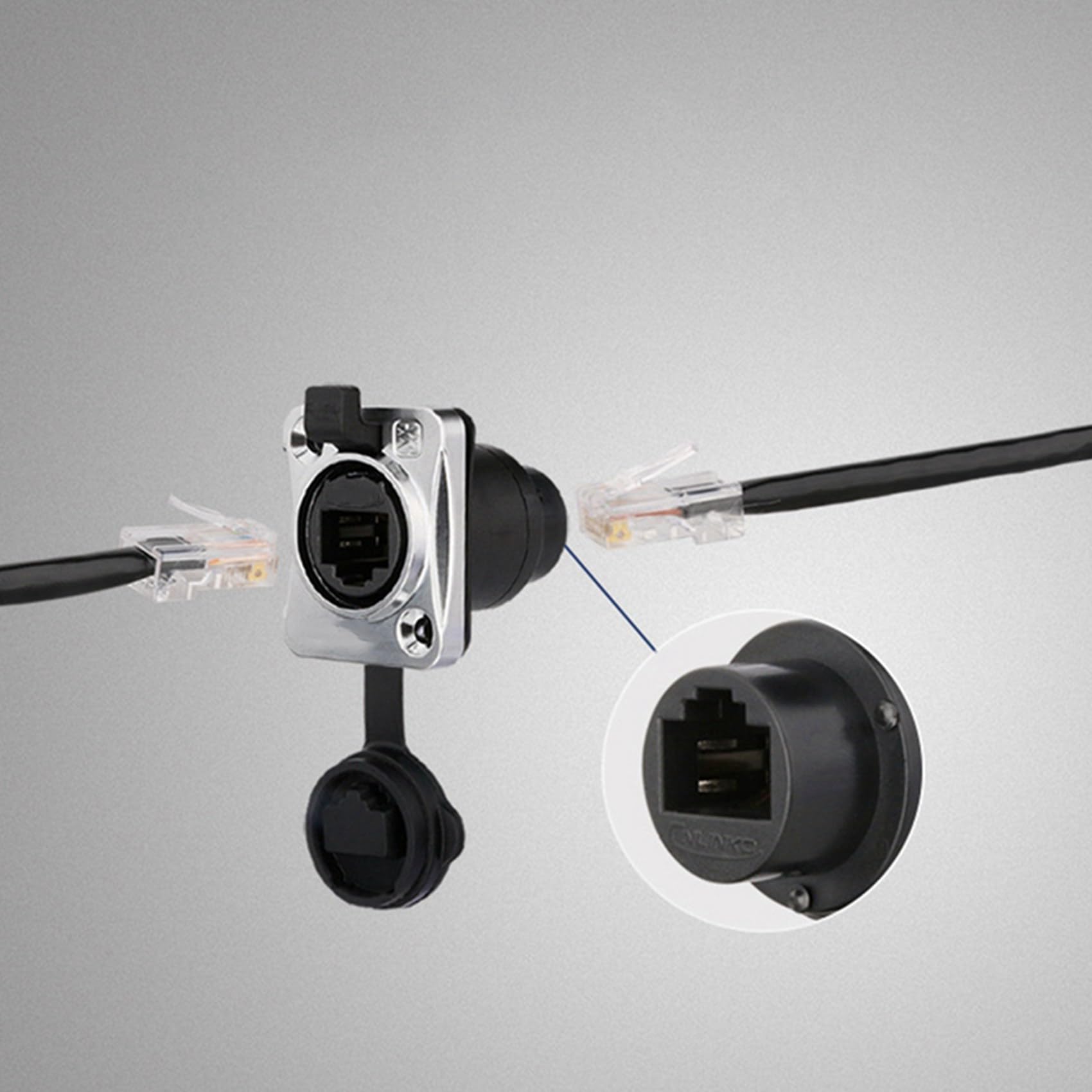 4X Connecteurs ÉTanches RéSeau RJ45 IP67 / Prise ÉTanche RJ45 Ethernet + Prise ÉTanche pour Ethernet ExtéRieur