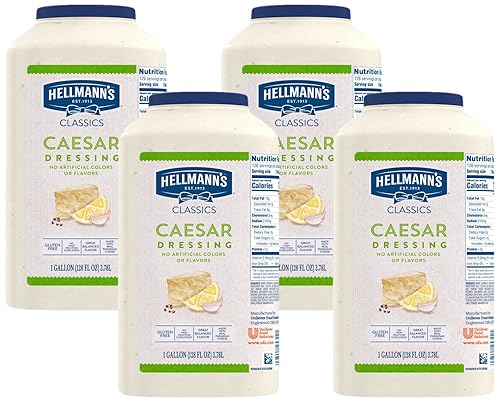 Miniatura 8 de Hellmann's Classics Caesar - Botellas de ensalada para aderezo de ensalada sin gluten, sin sabores artificiales, colores o jarabe de maíz con alto
