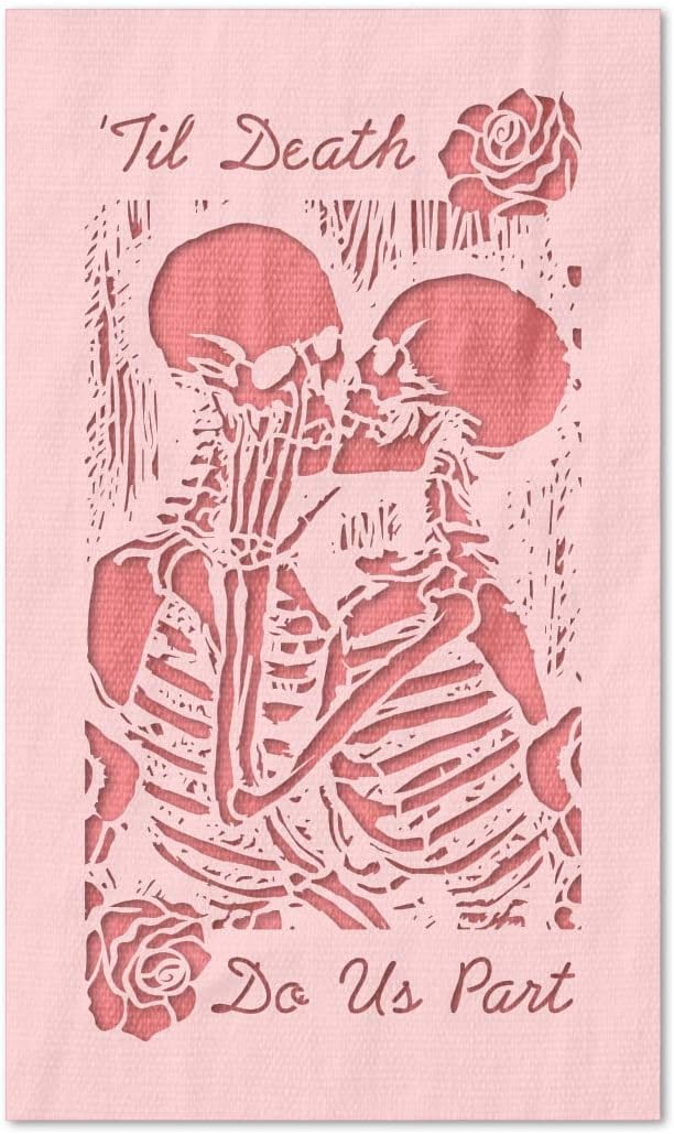Amazon.com : Stencil Stop Til Death Do Us Part Skeleton Stencil ...