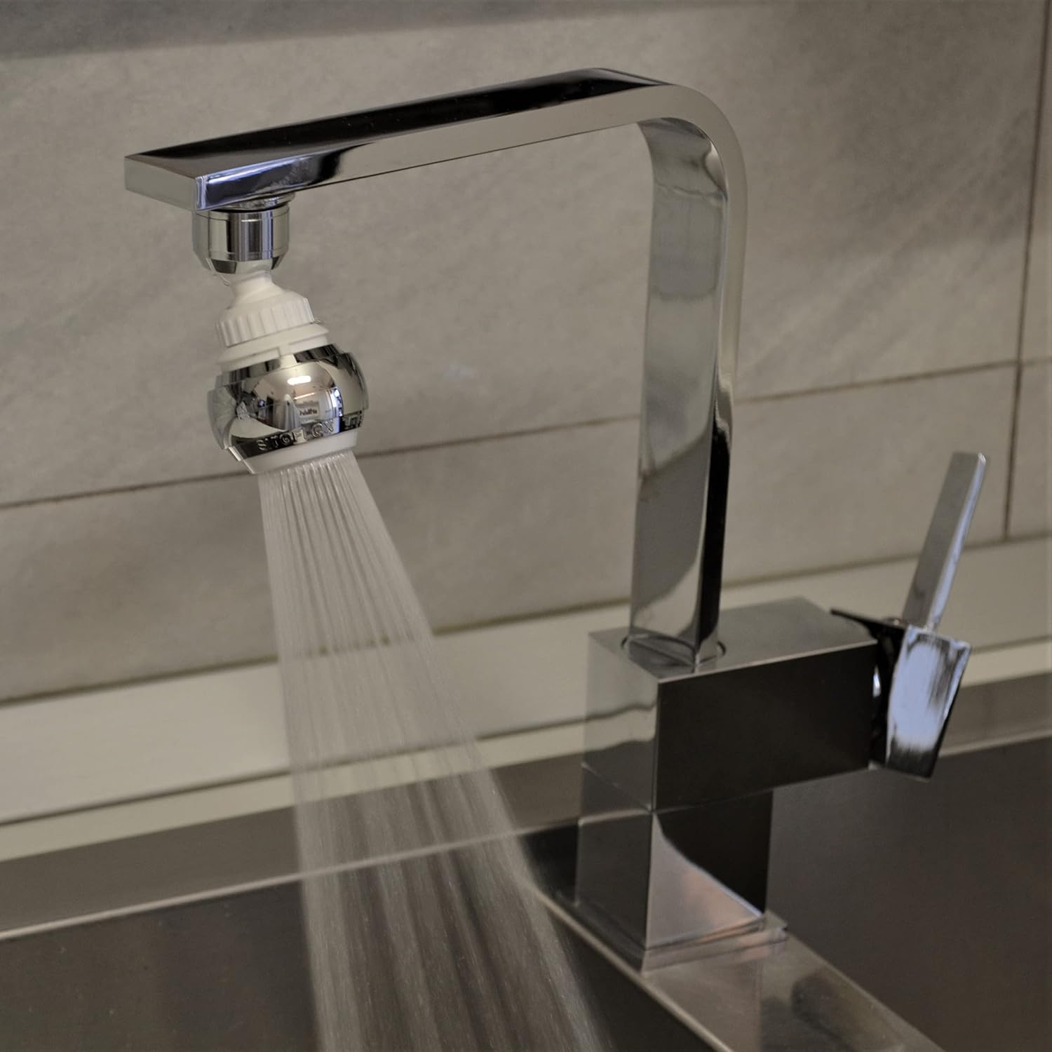 Siroflex White Chromed Double Swivel Faucet Sprayer (New Siroflex Product)