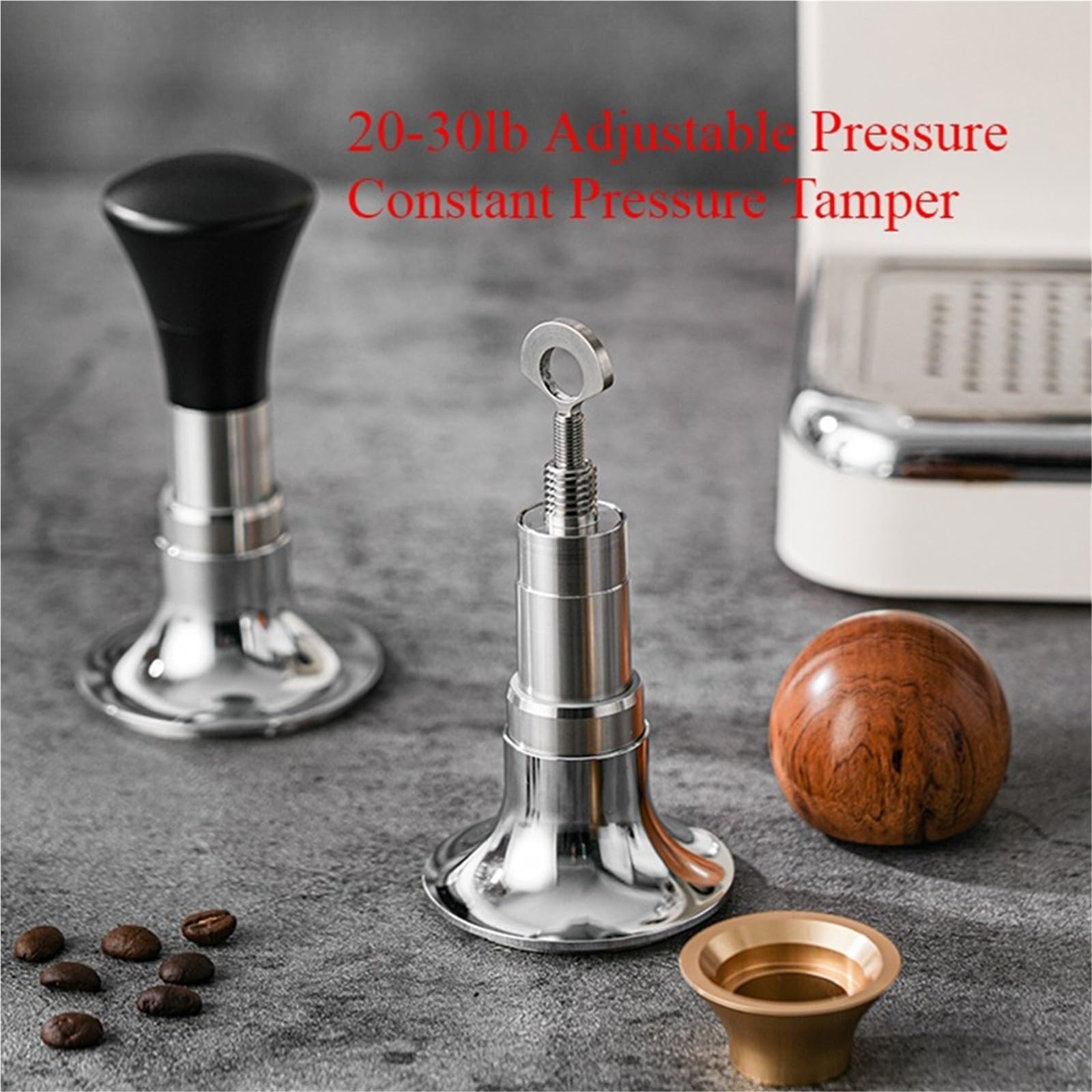 Tamper De Café 20-30lb Presión Constante Calibrada Primavera Doble 51mm