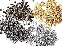 Vista 5 de CRAFTMEMORE Ojales de identificación de 1/8 de pulgada, agujero de 0.118 pulgadas, ojal de respaldo automático para núcleos de cuentas, ropa, cuero