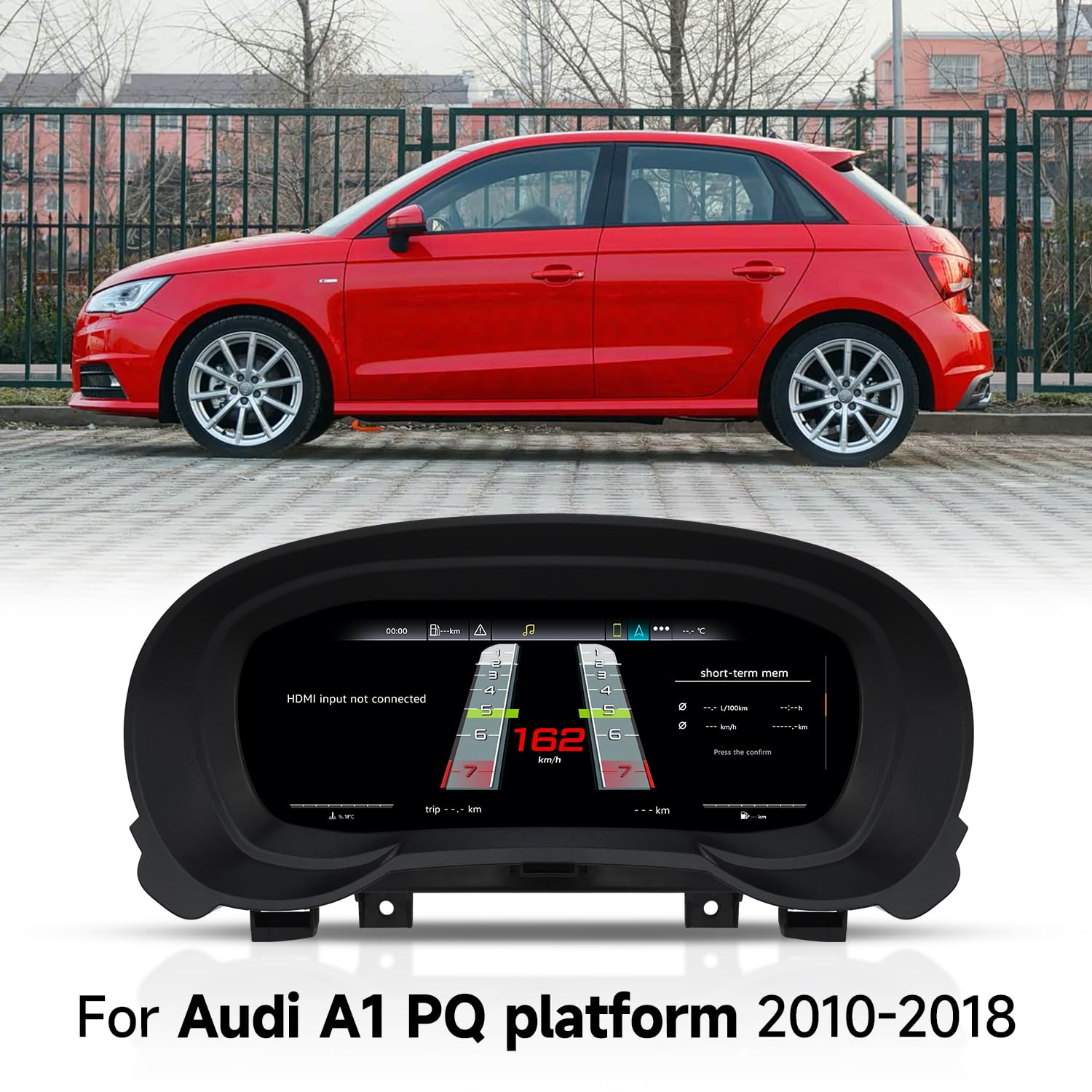 Quadro strumenti digitale completo da 10,25” per Audi A1 PQ 2010-2018. Tachimetro digitale aggiornato, ricambio originale, display multifunzionale per cockpit virtuale.