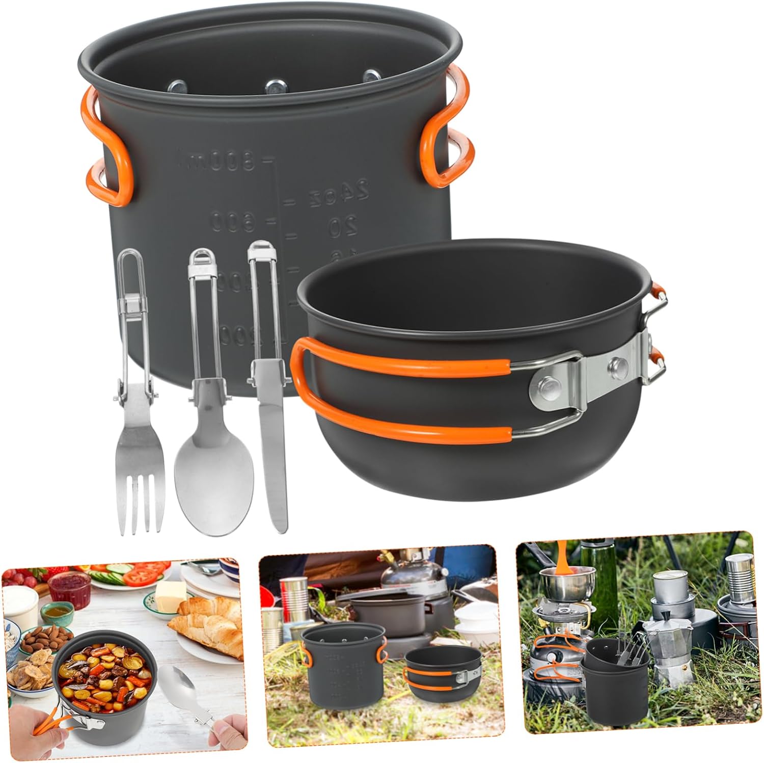 Camping Cookware Set Person Pot Set Picnic Utensils Portable Outdoor Camping Gear