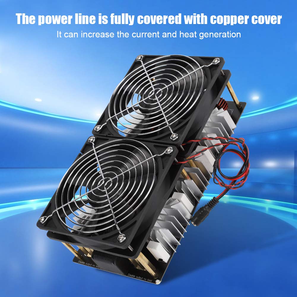 Socobeta Riscaldatore a induzione 12V-48V 2500W Riscaldatore a induzione ad Alta frequenza Modulo Scheda PCB Driver Flyback per Fai da Te Modulo di Potenza ZVS