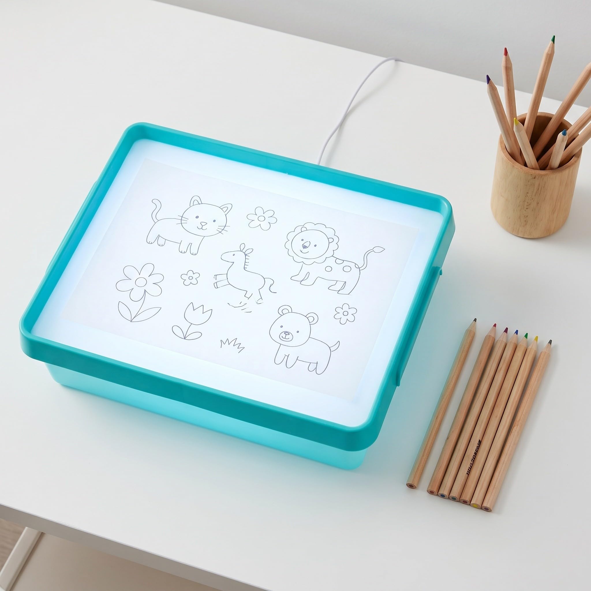 TOYANDONA LED-Lichttisch, Leuchtkasten mit 10 Helligkeitsstufen und 3 Modi