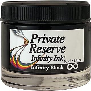 Private Reserve Ink® Infinity - 60 ml Ink Bottle for Fountain Pen (Infinity Black) ECO Formula (PR17051), Black
