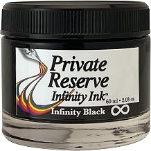 Private Reserve Ink® Infinity - 60 ml Ink Bottle for Fountain Pen (Infinity Black) ECO Formula (PR17051), Black
