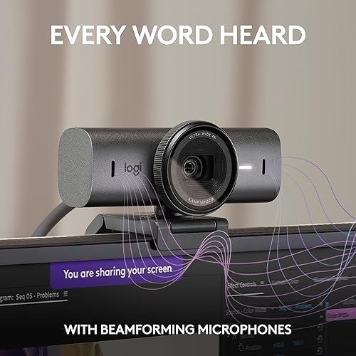 Miniatura 4 de Logitech MX Brio Ultra HD 4K Collaboration, Streaming Webcam, 1080p at 60 FPS, Show Mode, Works with Microsoft Teams, Zoom, Google Meet, Nintendo