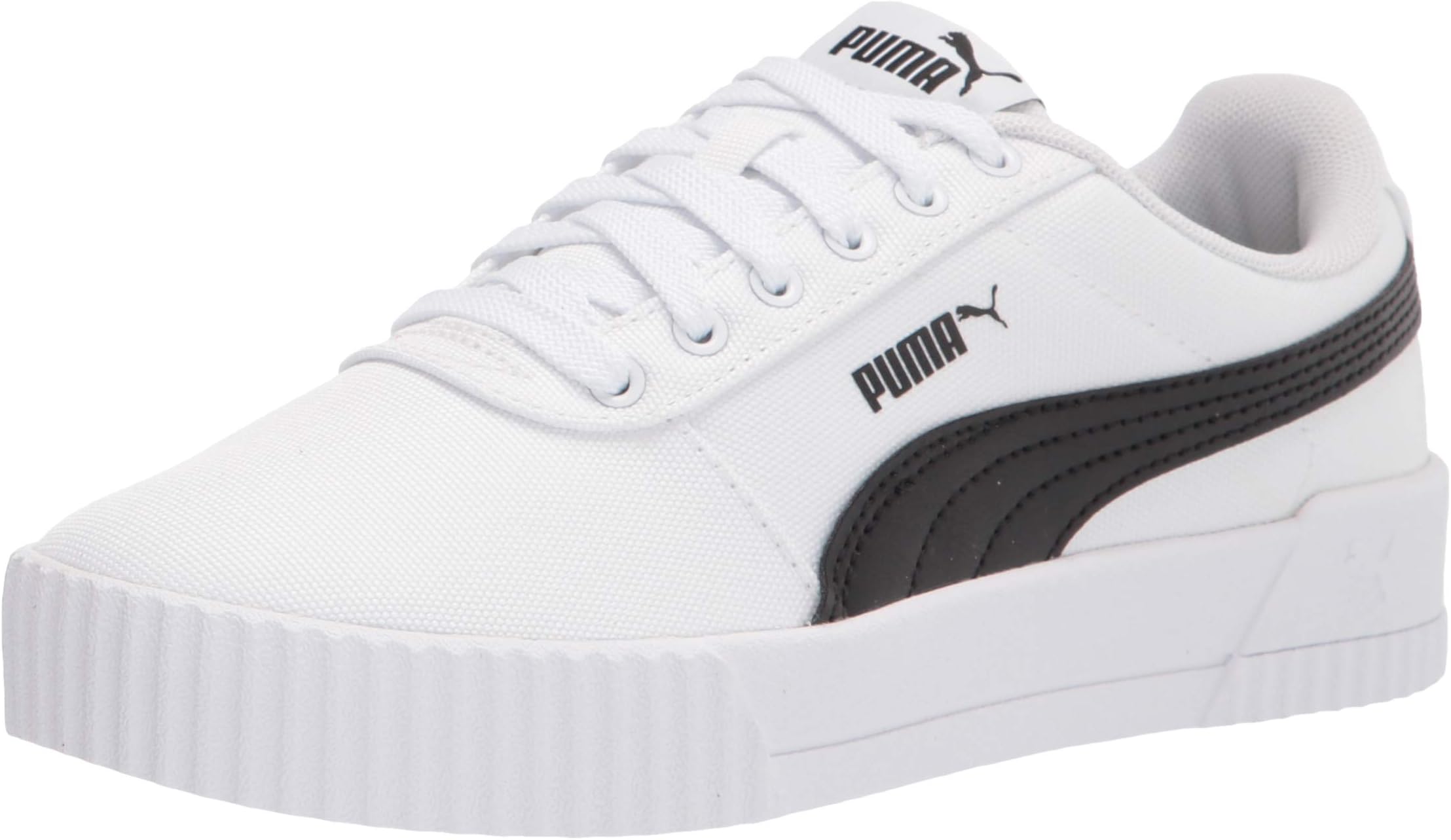 womens Carina Sneaker, White/Black, 8 US