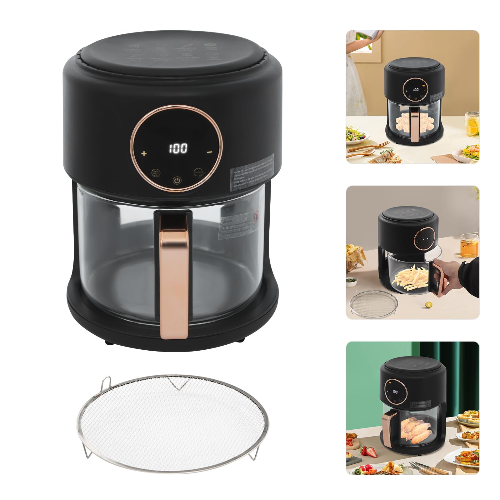 6 Quart Touchscreen Air Fryer (Color : Sage Green)