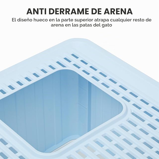 Foto 5 de 8 de YITAHOME Bandeja de Arena para Gatos, Caja de Arena Grande Cerrada para Gatos con Tapa, sin Olor