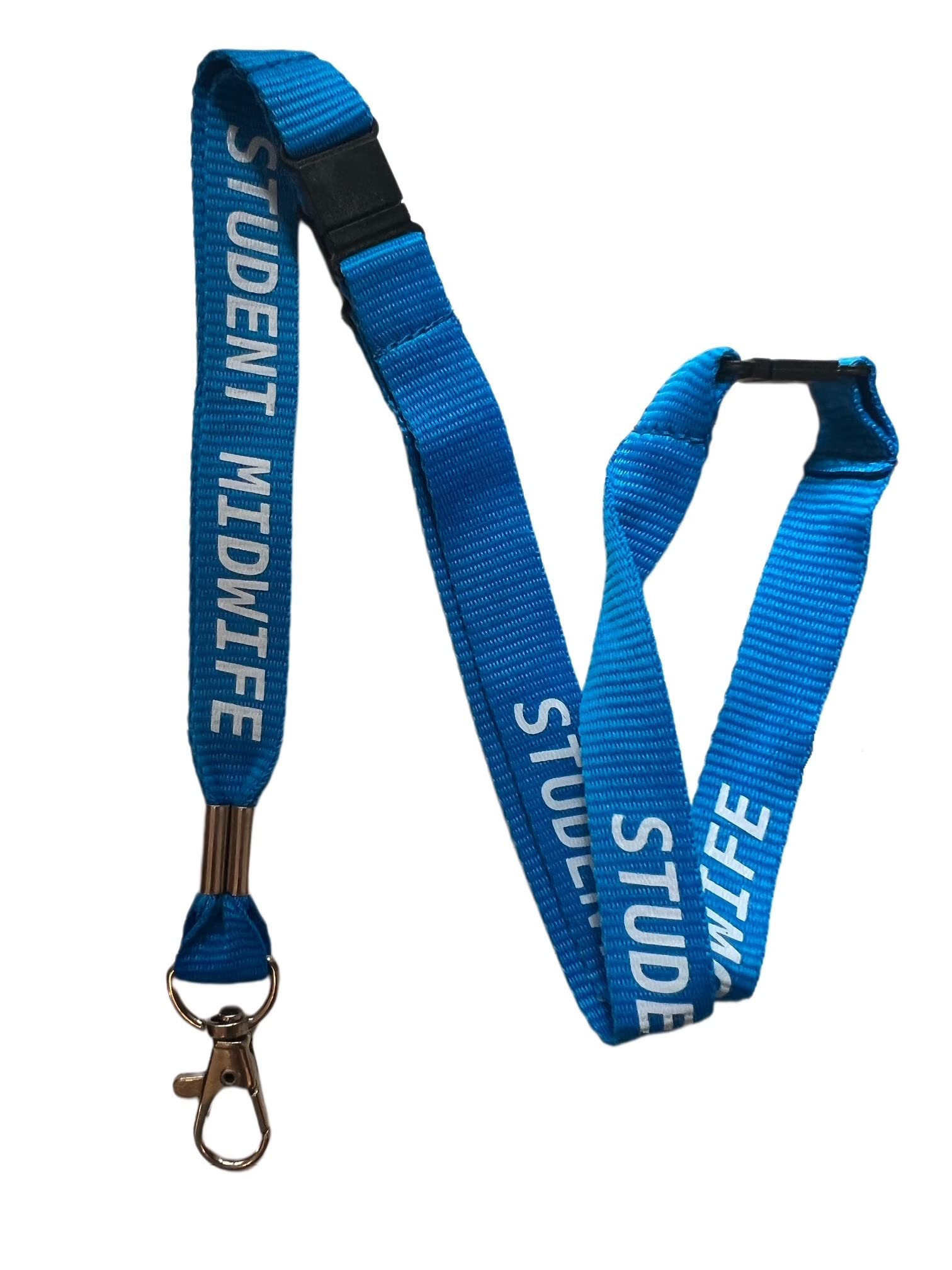 PAC Supplies Global Blue 15mm Student Midwife Lanyard With 3 Point (Triple) Safety Breakaway