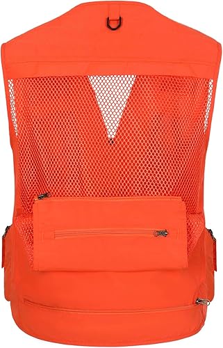 Miniatura 5 de Hbufnha Chaleco de pesca al aire libre chaleco de trabajo unisex caza viaje fotografía safari múltiples bolsillos