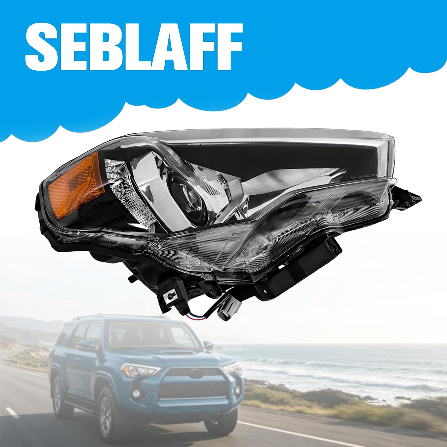 Right Headlight Assembly with Automatic Adjustment Passenger Side Headlamp Replacement for 4Runn-e-r 2021 2022 Replacement for 8114035620