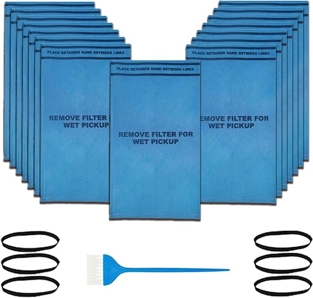 SpaceTent 15 Pack Wet Dry Vac Filter Bags for Stinger Select Husky Bucket Head 2-1/2-Gallon To 5-Gallon Shop Vacuums, Replacement Parts# MultiFit VF2000, WORKSHOP WS01025F, Craftsman 9-38737