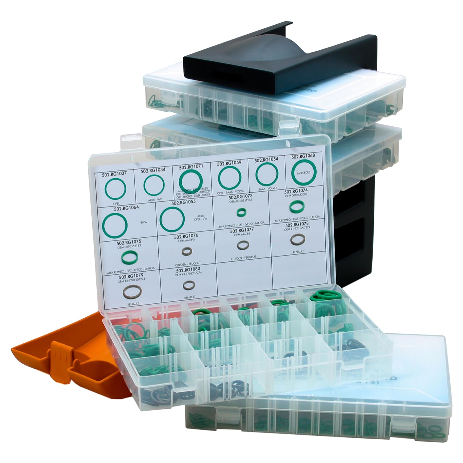 Errecom - kit o-rings hnbr verde per impianti a/c - 360 pcs