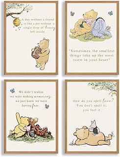ZsaTuiy Winnie Wall Decor,the Pooh Poster,Nursary Baby Syuff -Winnie Nursery Decor Posters - Pooh Wall Decor, Winnie Baby Shower Decor, Winnie Room Decor,Green - Buy now