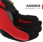 Mechanix Wear: FastFit Work Glove with Elastic Cuff for Secure Fit, Performance Gloves for Multi-Purpose Use, Touchscreen Capable Safety Gloves for Men (Red, Small)