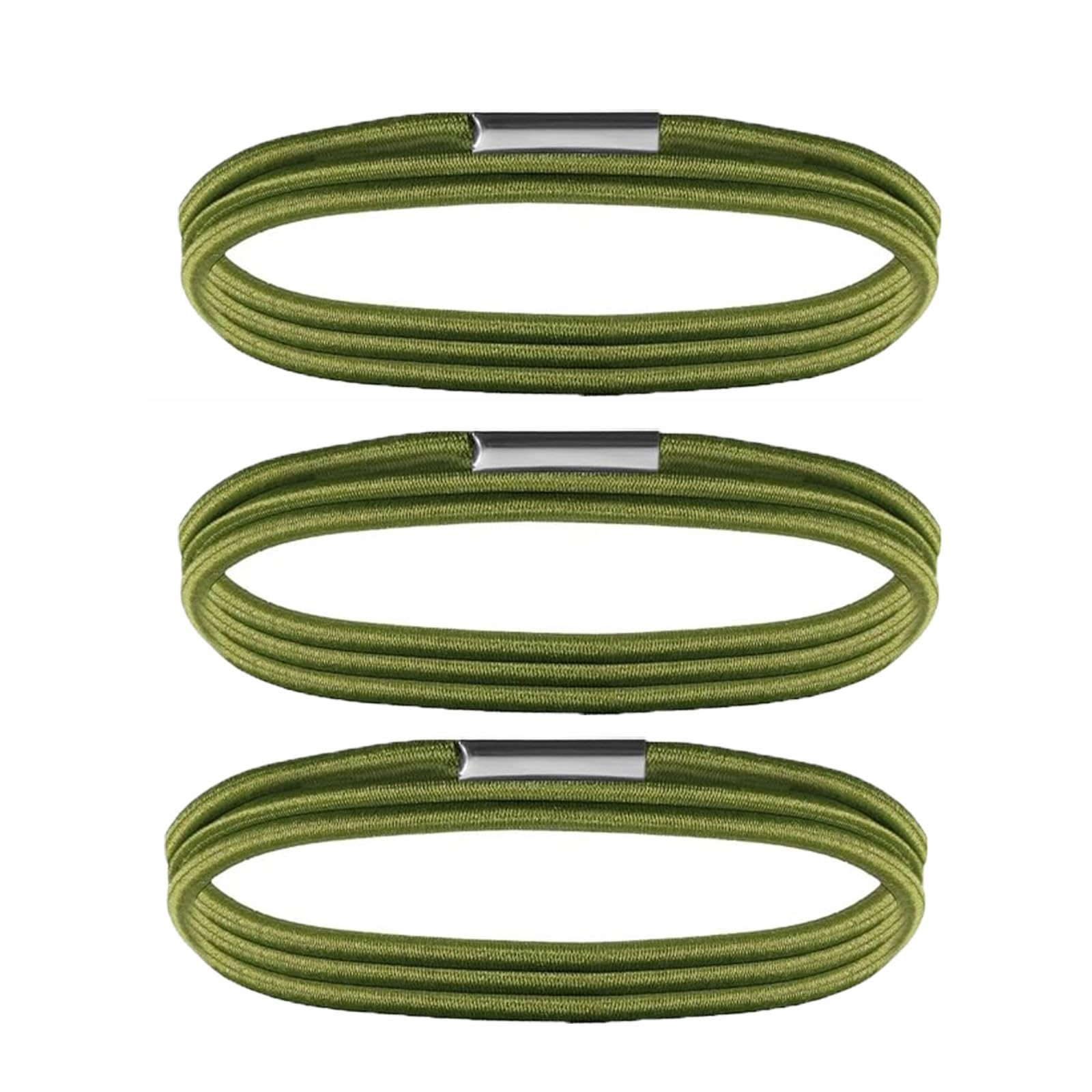 3Pcs Wheelie Bin Bands, Large Elastic Bands Durable Trash Can Bag Bands for School Home Office Waste Bins Litter Box (Dark Green)