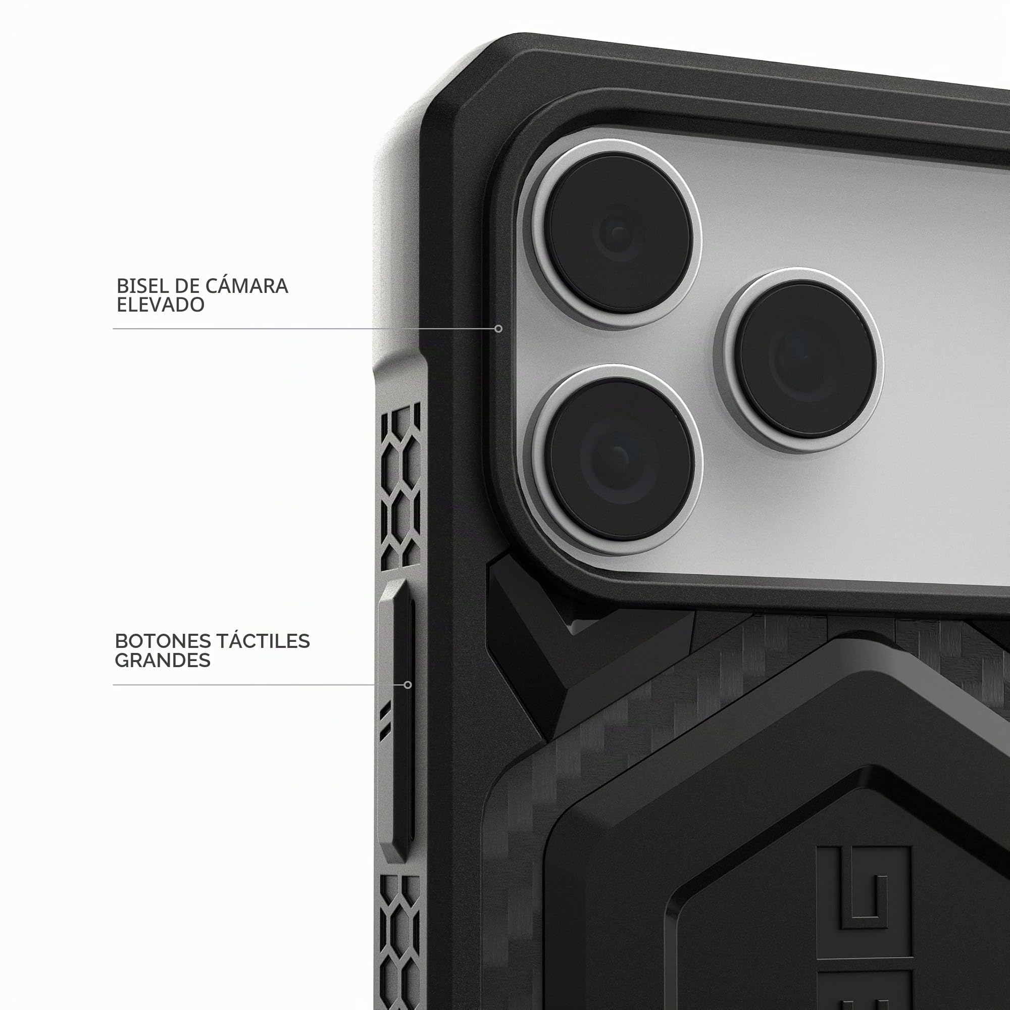 Urban Armor Gear Monarch Pro Funda Compatible con Apple iPhone 17 Pro Max Carga Inalámbrica Magnética Protección 5 Capas Fibra de Carbono