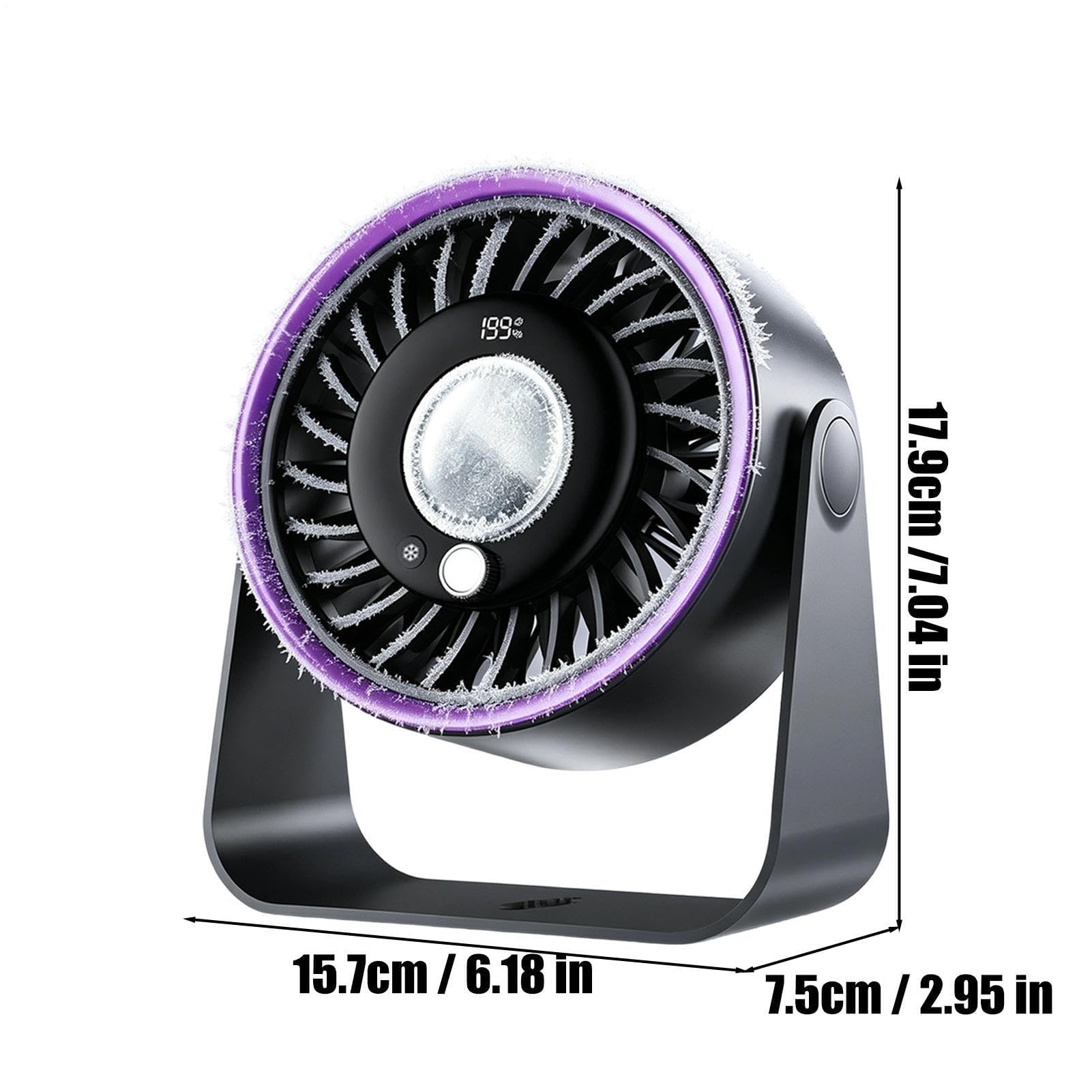 Ventilatore da tavolo portatile USB, ricaricabile, silenzioso, regolabile, leggero, per casa, ufficio, camera da letto, all'aperto, campeggio, viaggi, uso interno/esterno