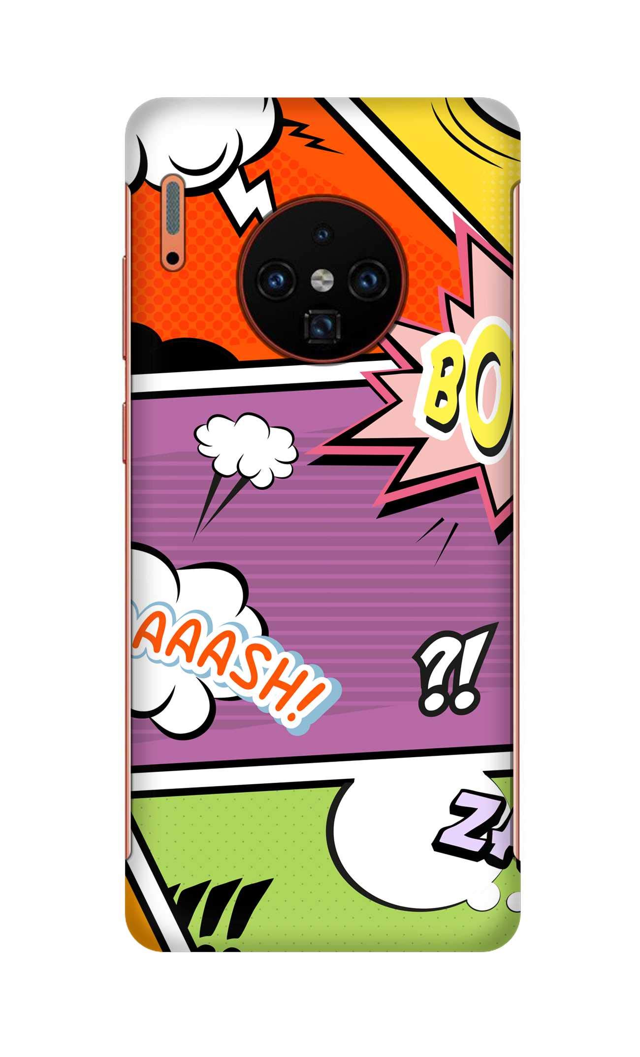 Stylizedd Case Compatible with Huawei Mate 30 Pro Case Slim Snap Basic Series Customized Mobile Cover Hard PC Shield Matte Finish Print [Designed for Huawei Mate 30 Pro] - Comic Strip