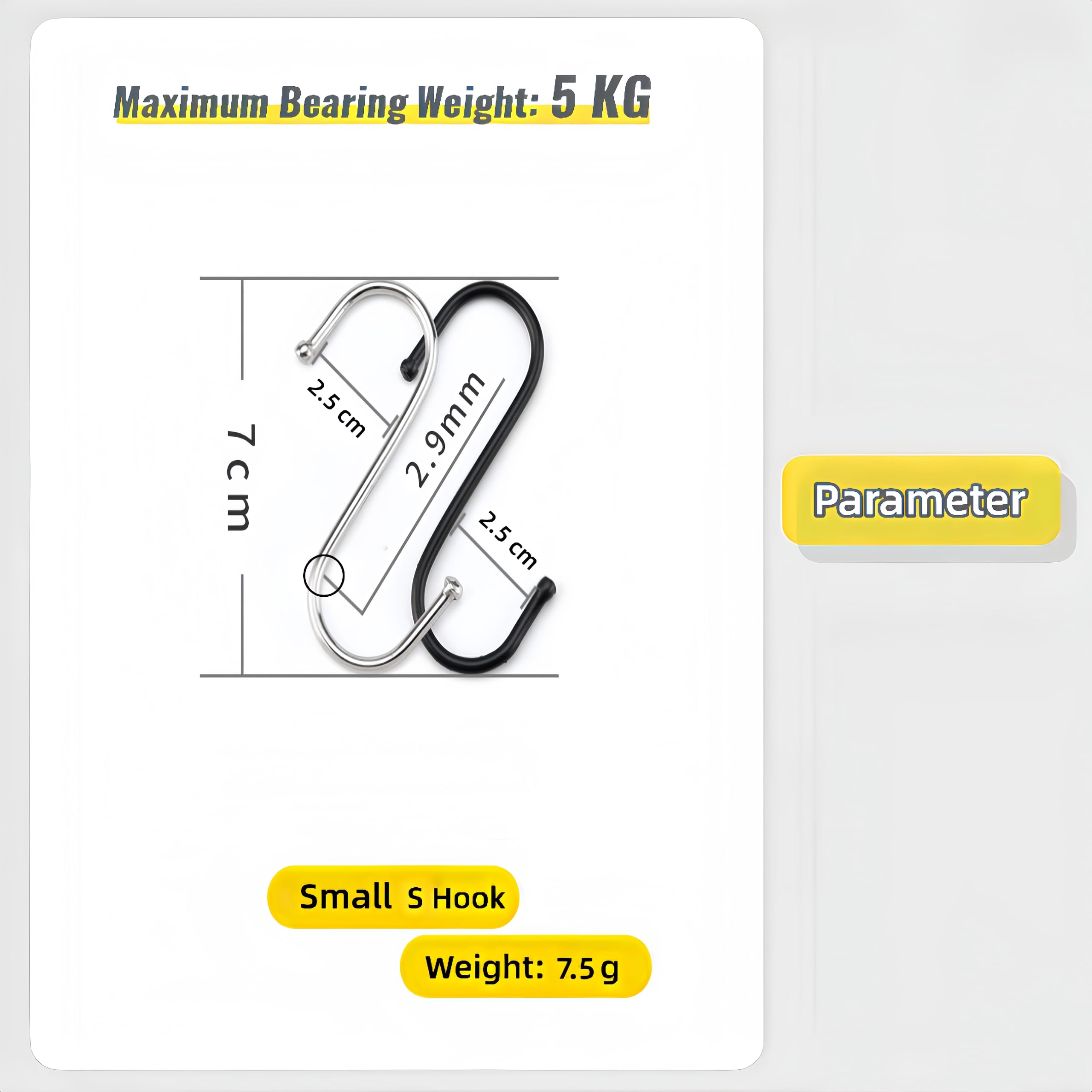 RQzaufania 20 Pack in S Shaped Hooks Hanging Hook Multi Function - Image 4