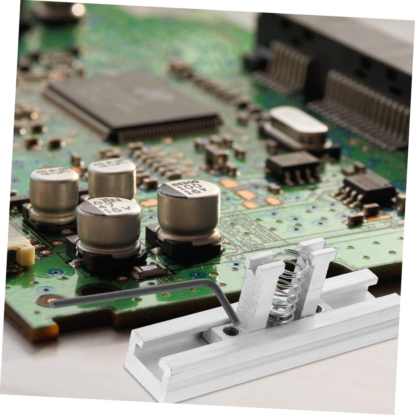 IWOWHERO Compact Reballing Rework Station Aluminum Alloy Stencil Holder for Repair Random Color