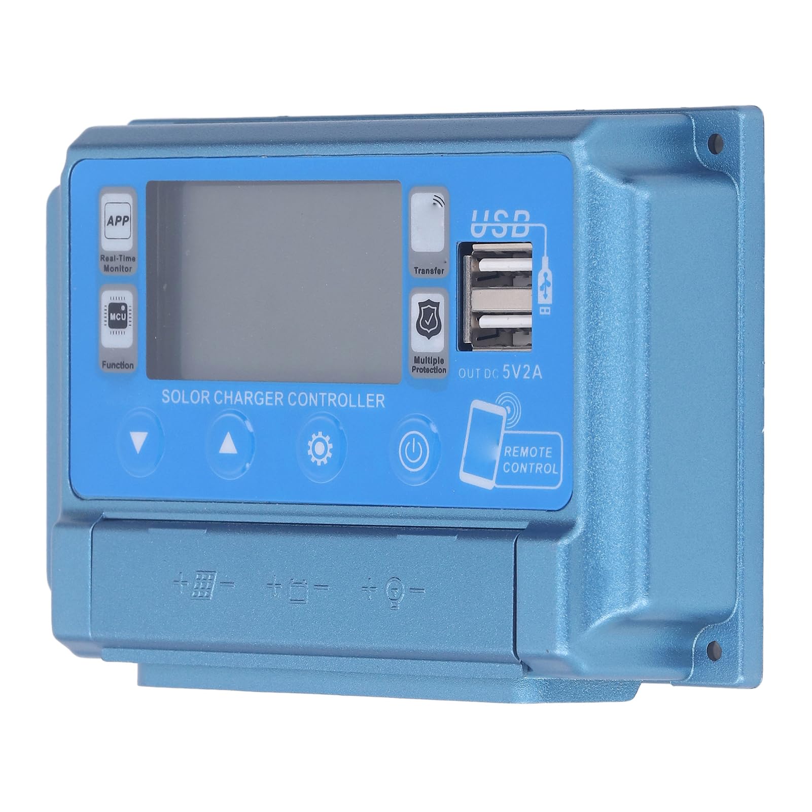 MPPT - Regolatore di ricarica solare, con Bluetooth, telecomando per pannello solare, 12 V/24 V/36 V/48 V/60 V (40 A)