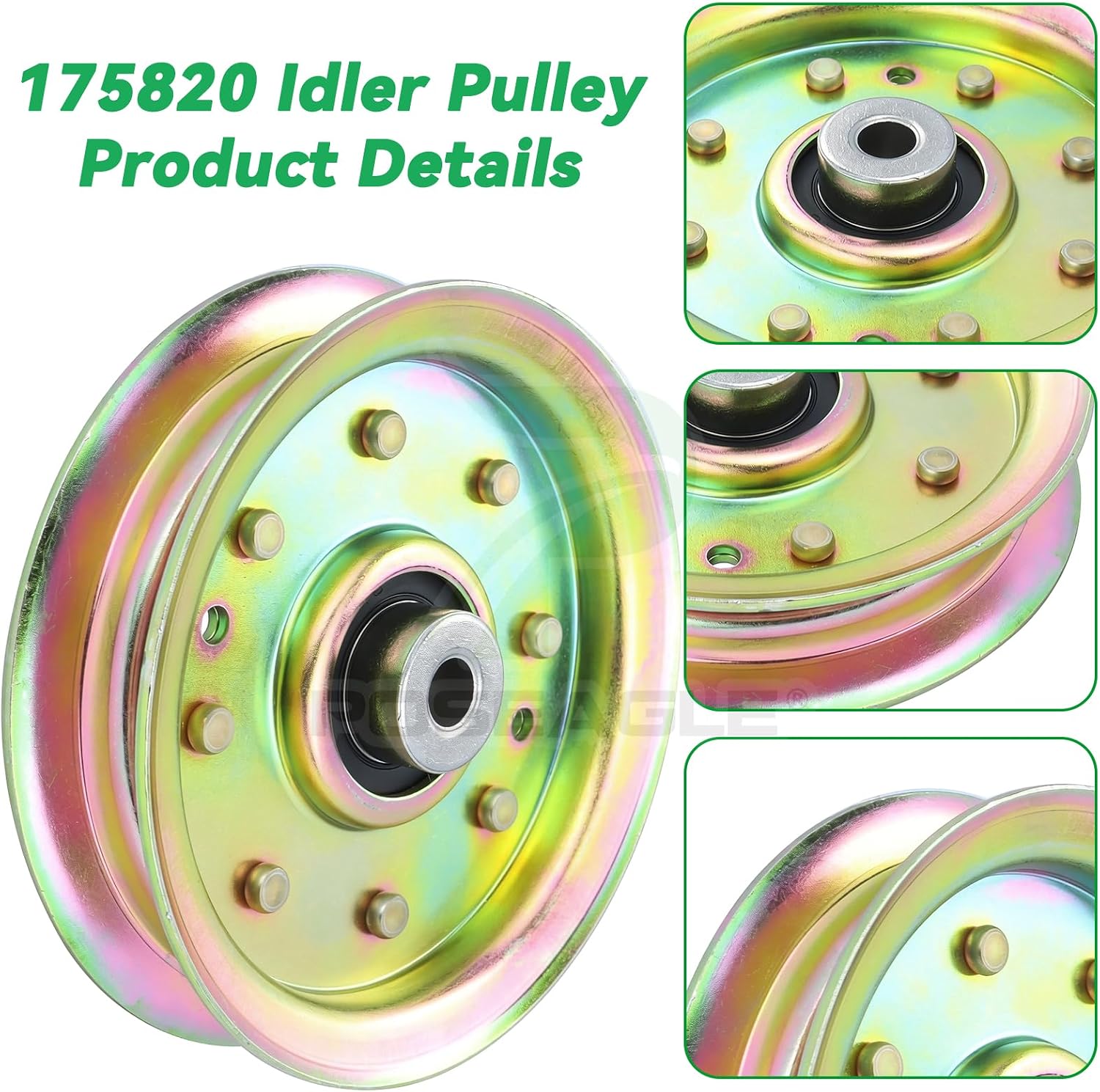 532177968 Idler Pulley with 532175820 Pulley 532189993 Pulley Replaces 532193197 596481401 532193195 532184058 532175080 21546308 for Husqvarna GTH2548 YTH2148 YTH2448 YTH2248 Ride Mowers