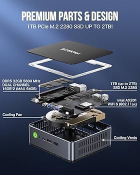 Amazon.com: GMKtec Gaming PC AMD Ryzen 9 7940HS (5.2GHz) Mini