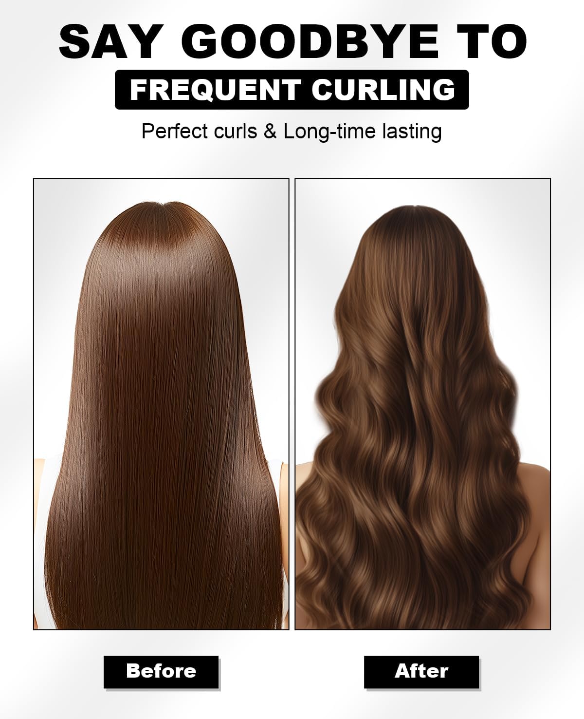 Curling Wand 1 1/2 Inch,Big Wand Curling Iron 1.5 inch Professional for Beach Wave,Clamp Free Curling Wand for Quick Styling.