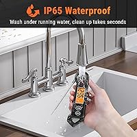Vista 4 de ThermoPro TP19H Termómetro digital impermeable para carnes con luz de fondo anbidextra y detección de movimiento, termómetro de cocina