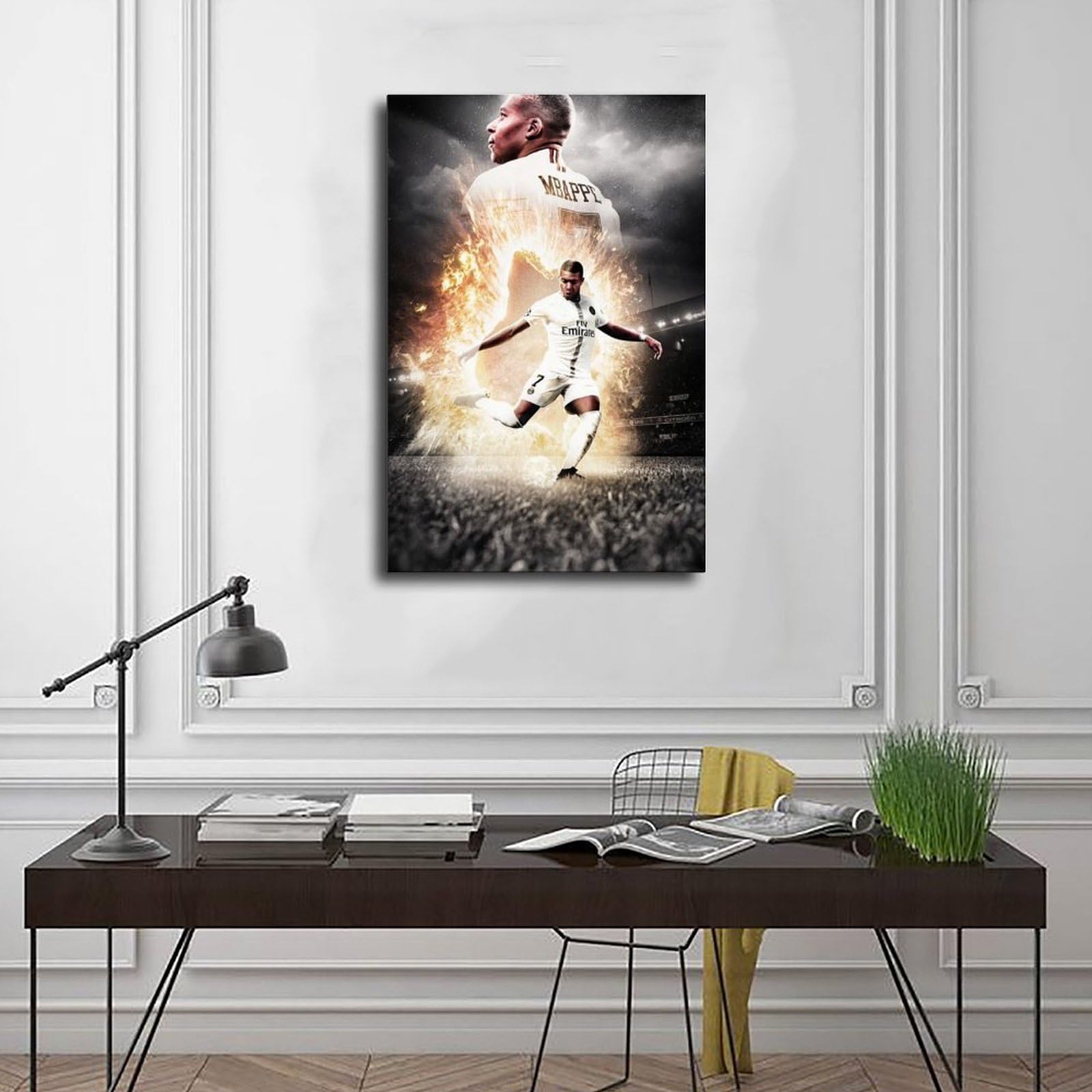 Kylian Mbappe - Poster decorativo da parete su tela, motivo