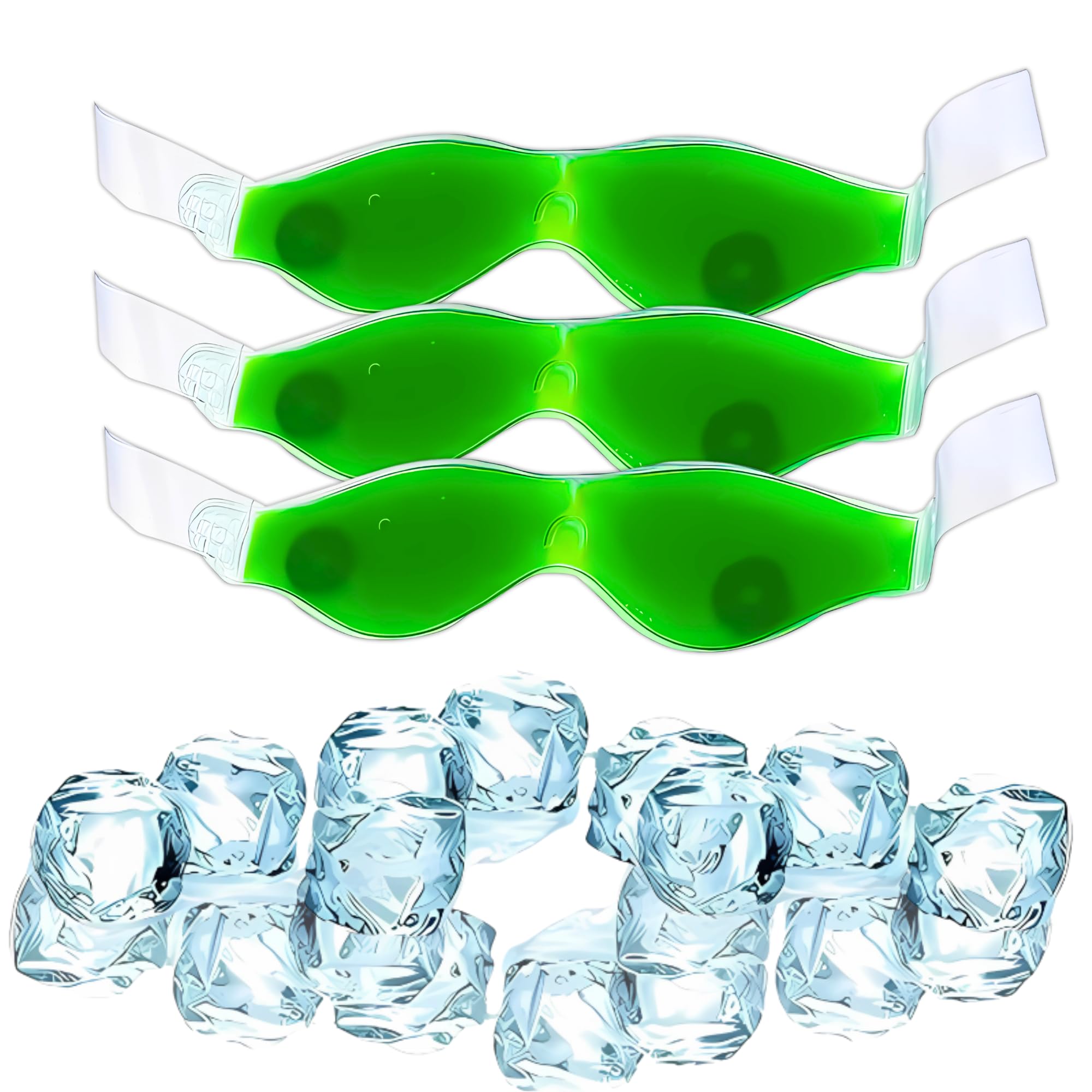 SD Enriching Beauty Aloe Vera Cool Gel Eye Mask Summer Ice Cooling Sleeping Mask for Eye Patches Remove Dark Circles Fatigue Cool Eyes Patch Pads Eye Care (Pack Of 3)-image-10