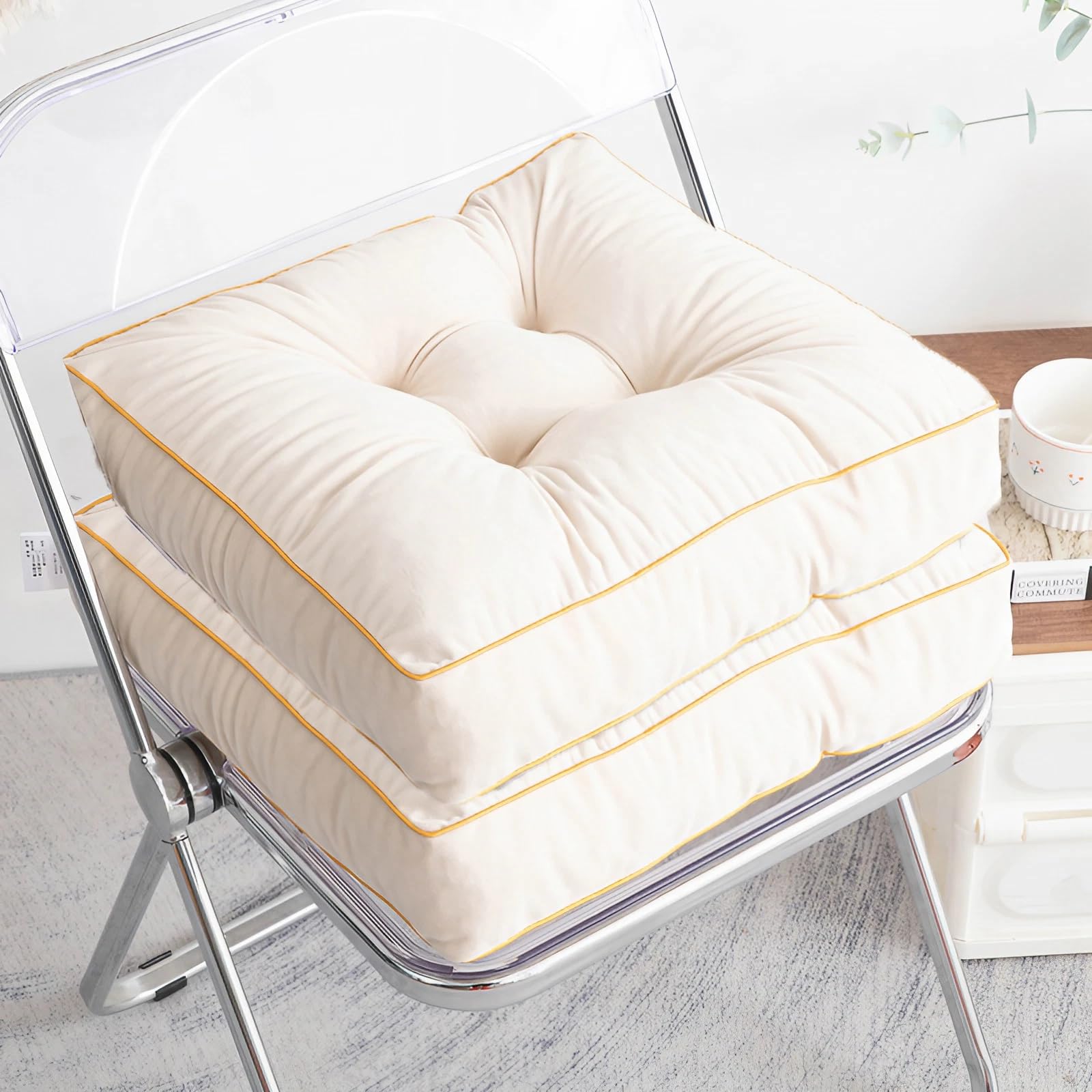 Coussins de siège carrés épais en mousse haute densité pour un confort d'assise durable