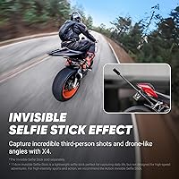 Vista 4 de Insta360 X4 Paquete de Resistencia - Cámara de acción impermeable 360 de 8K, video de gran angular de 4K, palo invisible para selfies, protectores