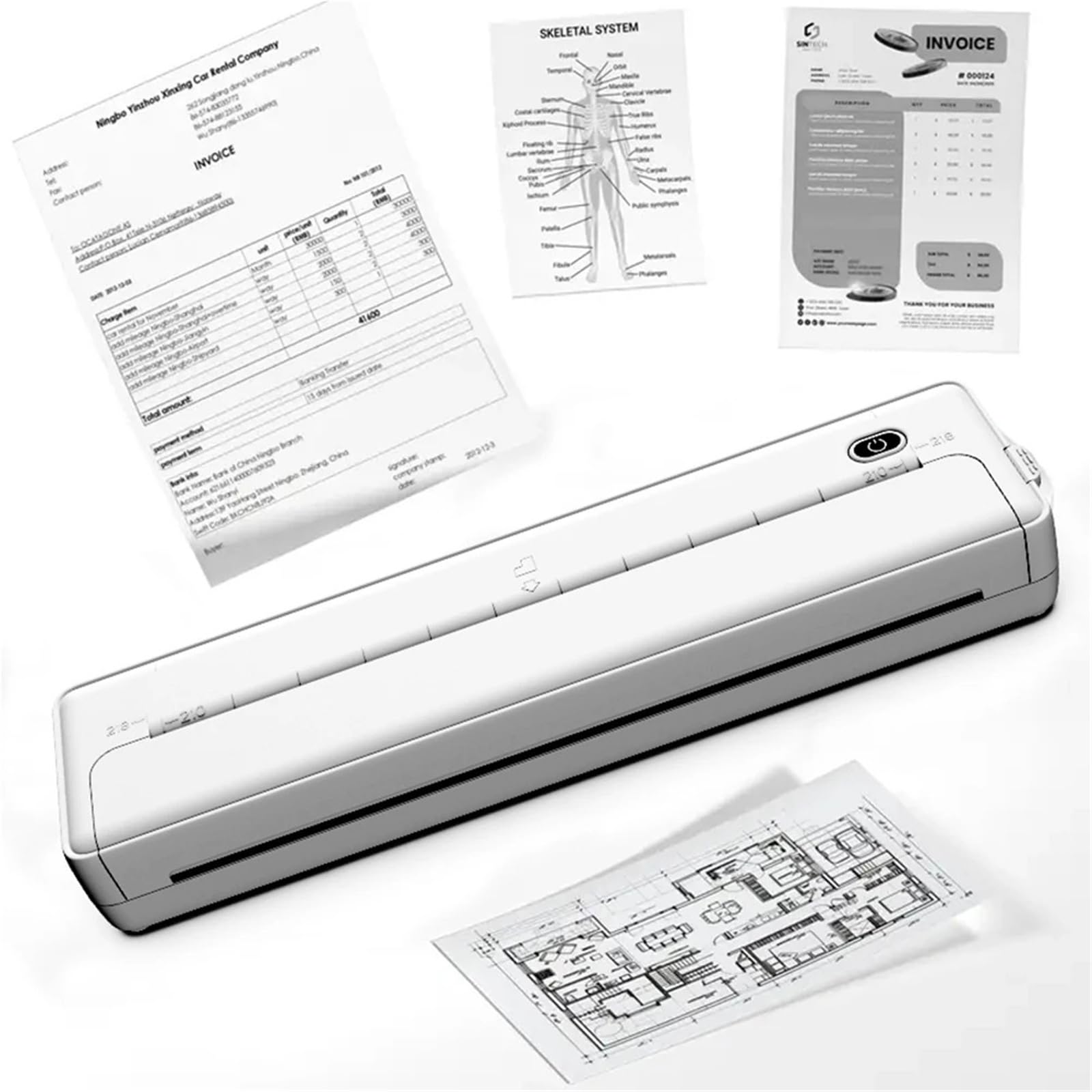 Carta Per Stampante A4 100/200 fogli A4 Carta termica pieghevole Stampa continua Riconoscimento automatico Multiuso(200Pcs)