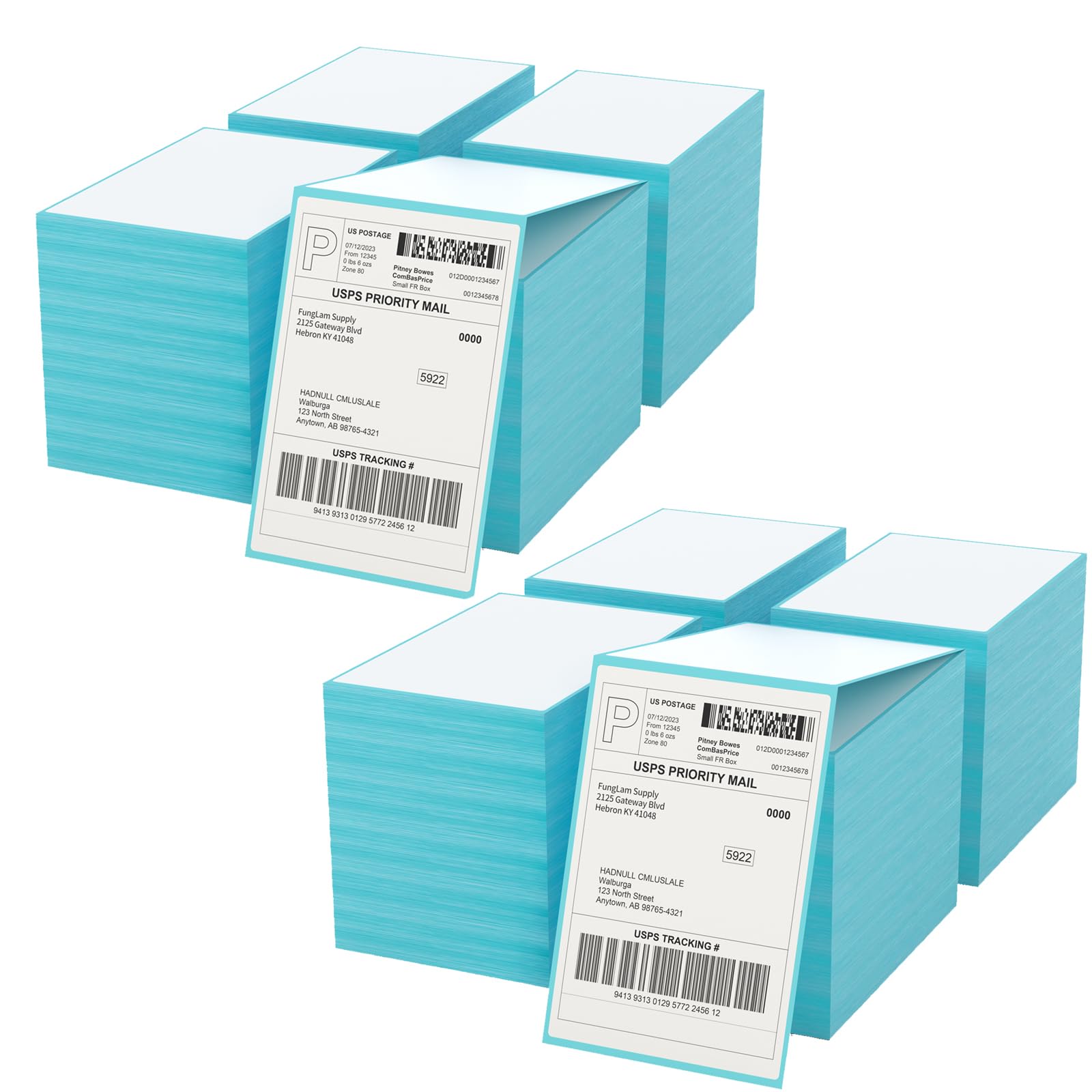 Fanfold 4" X 6" Direct Thermal Labels, 4 Stacks, 2000 Labels Per Stack - Foto 12