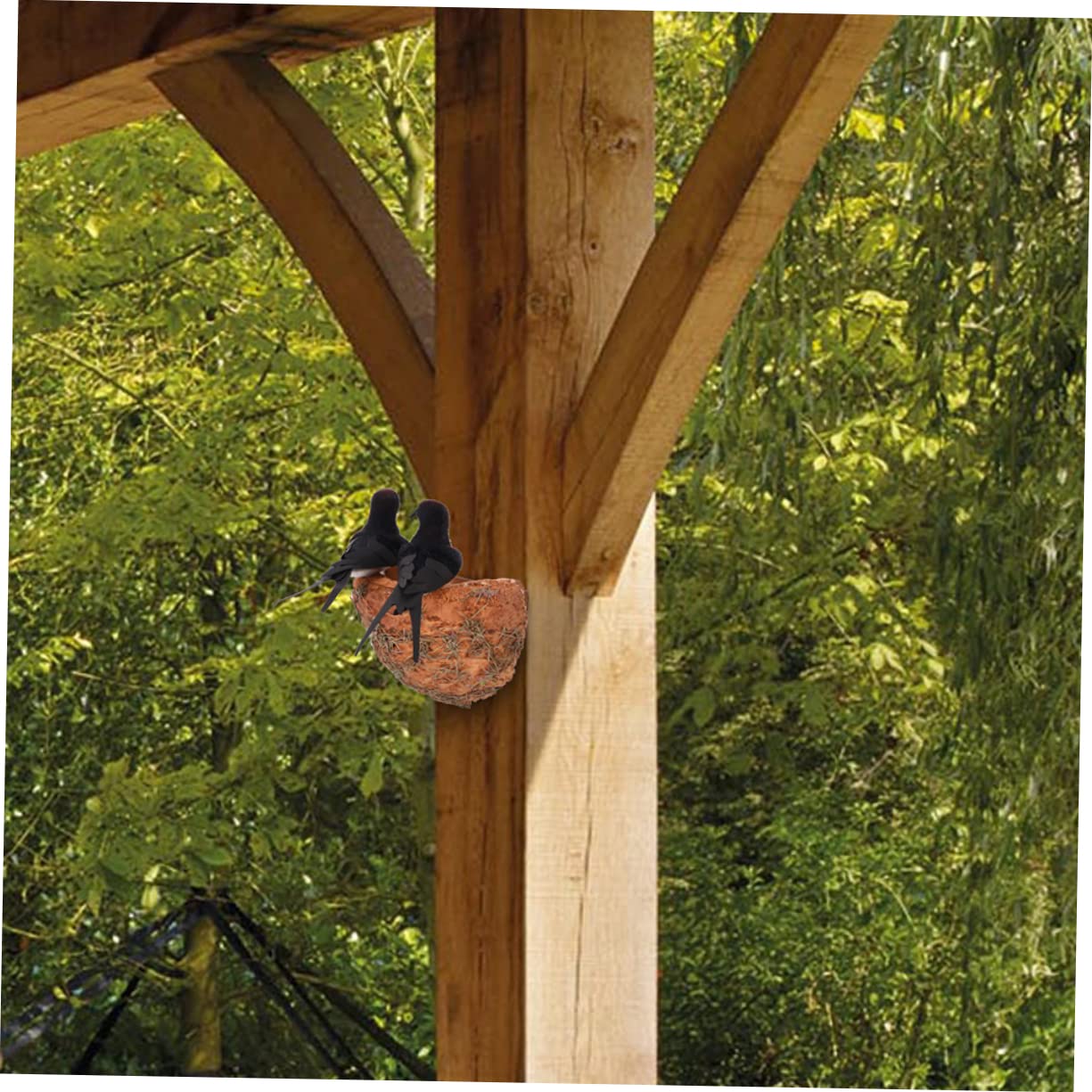 BESPORTBLE 8 Juegos De Nido De Golondrina Simulado Rústico Casa De Campo Pajarera Figuras De Nido De Pájaro Decoración del Hogar Simulación Nido De Pájaro Decoración Adorno De Pájaro