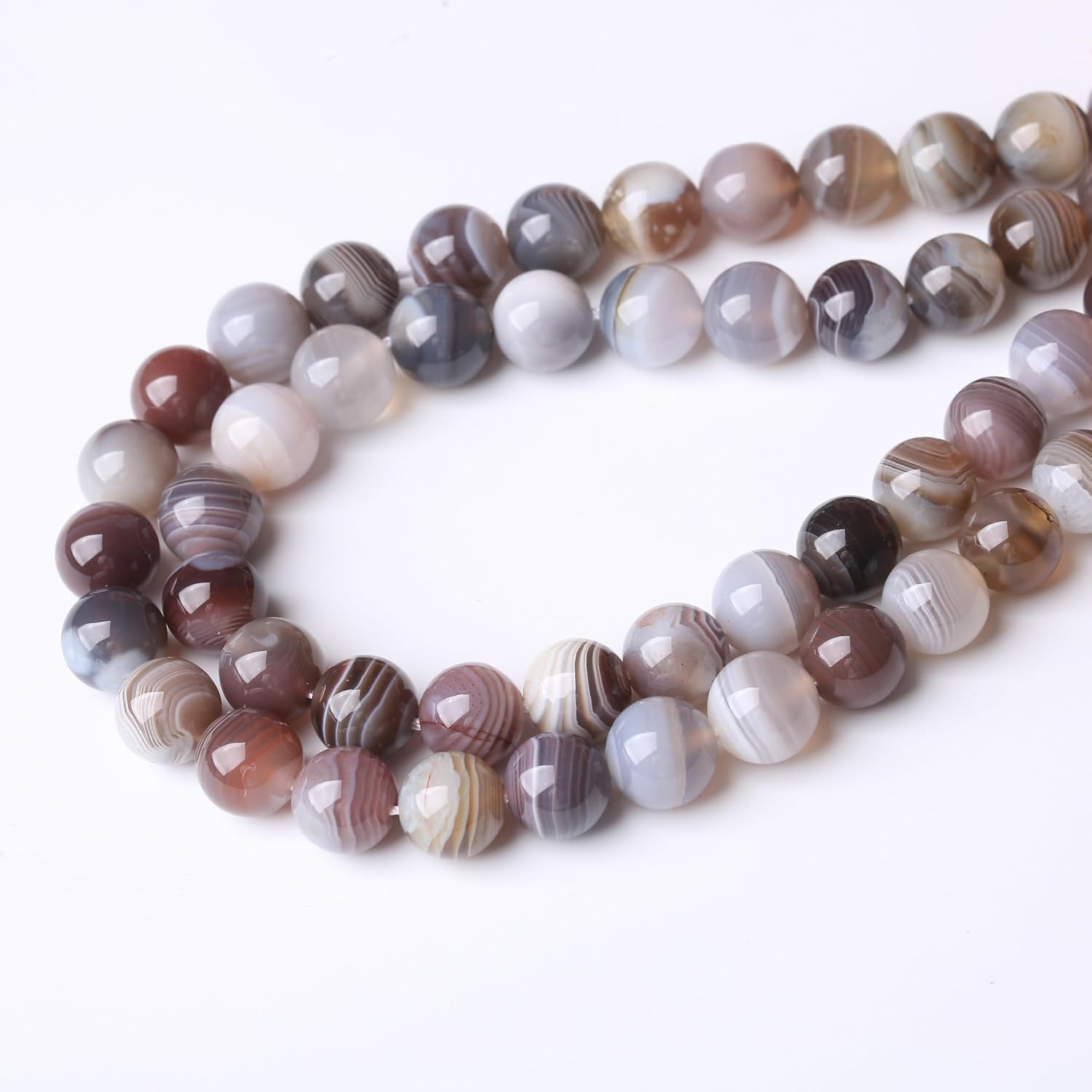8MM 45PCS Natural Persian Gulf Agate Stone Beads for Jewelry Making DIY Craft Gemstone Beads Kit Cosmic Crystal Pebbles for Bracelets, Necklaces image 3