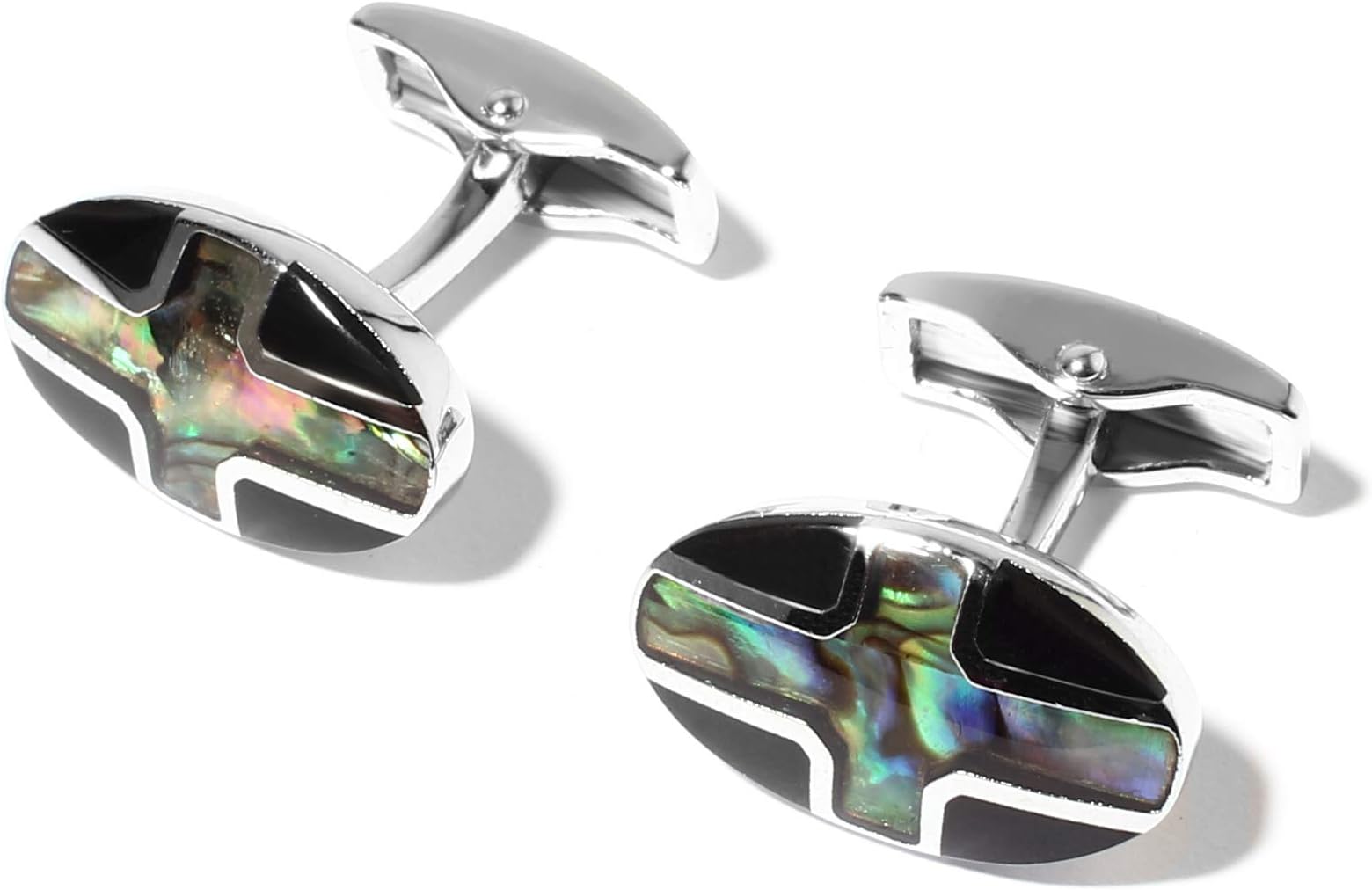 Brera67 Oval Shape Cufflinks, Copper